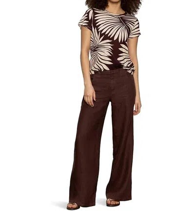 Sanctuary Relaxed Linen Arden Mesa Pants In Brown In Multi