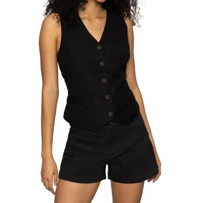 Sanctuary Relaxed Modern Vest In Black