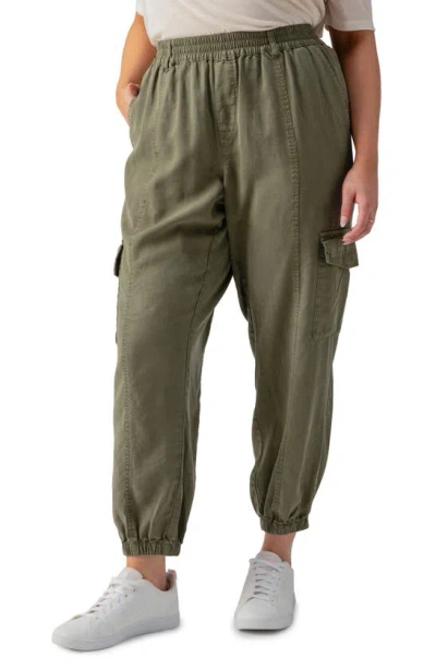 Sanctuary Relaxed Rebel Cargo Joggers In Burnt Olive