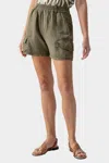 Sanctuary Relaxed Rebel Cargo Shorts In Burnt Olive