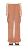 Sanctuary Relaxed Reissue Cargo Pants In Washed Clay In Rust