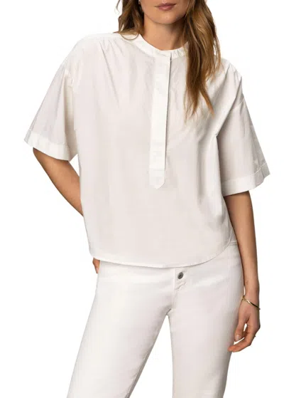 Sanctuary Relaxed Short Sleeve Popover Top In White