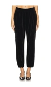 Sanctuary Relaxed Velvet Rebel Pant In Black