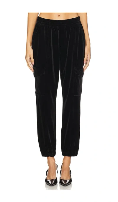 Sanctuary Relaxed Velvet Rebel Pant In Black