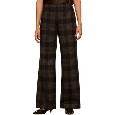 Sanctuary Relay Plaid Pull-on Pants In Brown