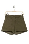 Sanctuary Renegade Cuffed Shorts In Dark Moss