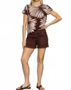 Sanctuary Renegade Mid-rise Shorts In Mesa In Brown