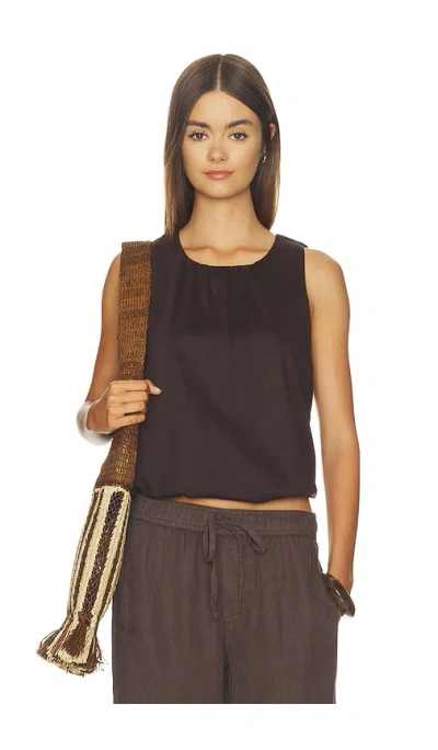 Sanctuary Retreat Bubble Tank Top In Brown