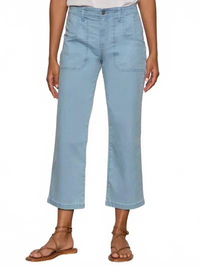 Sanctuary Retreat Cropped Wide Leg Pants In Skyline In Blue