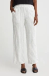 Sanctuary Anabelle Stripe Linen Blend Wide Leg Pants In Pensacola Stripe