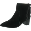 Sanctuary Revamp Womens Zipper Suede Booties In Black