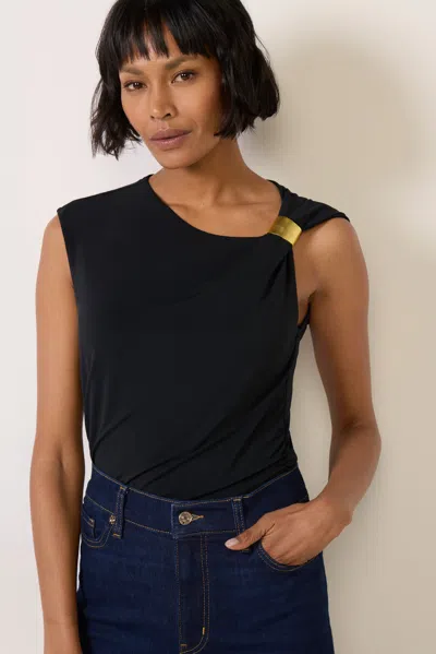 Sanctuary Revelry Asymetrical Top In Black