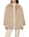 Sanctuary Reversable Faux Fur Liner Jacket In Gold