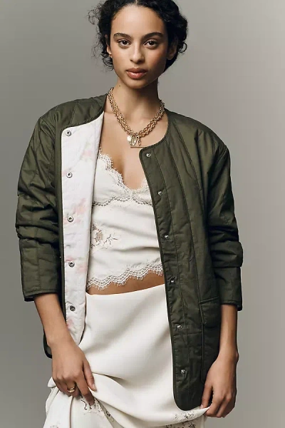 Sanctuary Reversible Quilted Jacket In Green