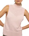 Sanctuary Cotton Turtleneck Sweater Tank In Rosewood