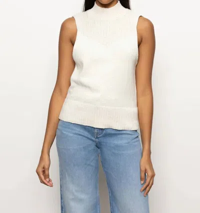 Sanctuary Rib Detail Mock Tank In Light Oak In White