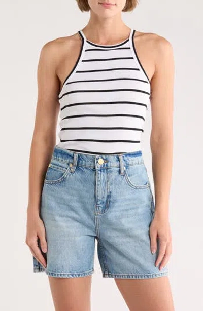 Sanctuary Rib Racerback Tank Top In White