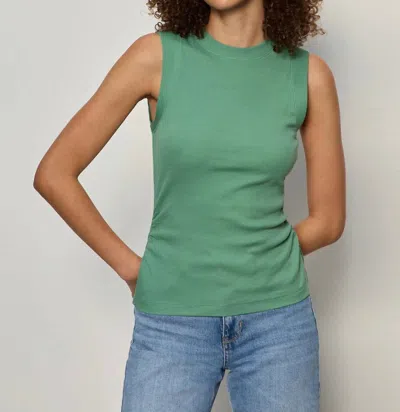 Sanctuary Ribbed Ruched Tank In Green Juice