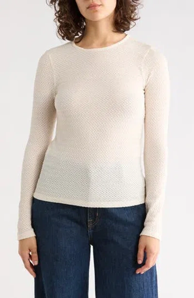 Sanctuary Ripley Long Sleeve Knit Top In White