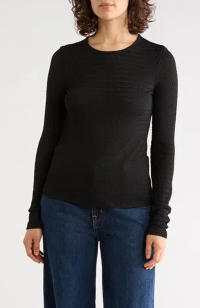 Sanctuary Ripley Long Sleeve Knit Top In Black