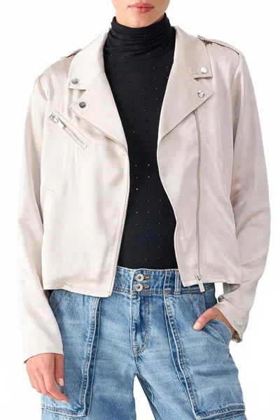 Sanctuary Rita Moto Jacket In Toasted Marshmallow In White