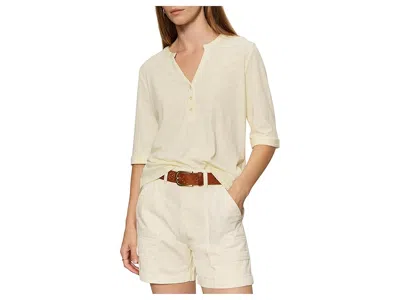 Sanctuary Rolled Sleeve V-neck T-shirt In Green