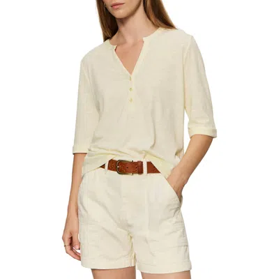 Sanctuary Rolled Sleeve V-neck T-shirt In Green