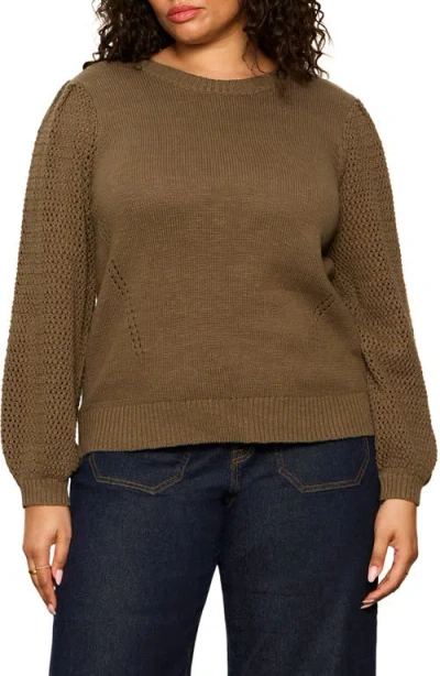 Sanctuary Rosie Mixed Stitch Sweater In Yellow