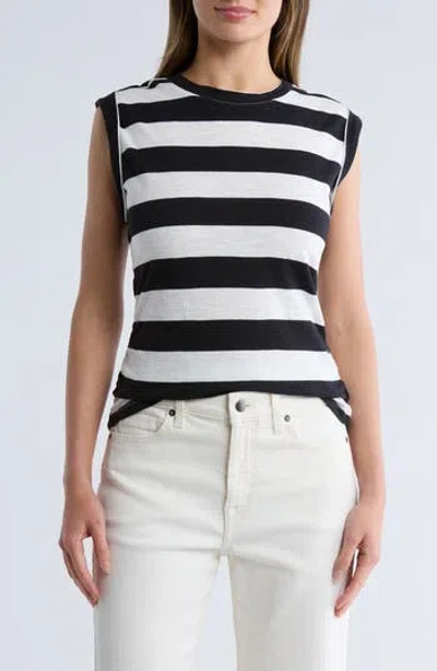 Sanctuary Ruched Side Muscle Tank In Pattern