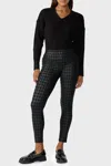Sanctuary Runaway Legging In Coated Plaid In Black