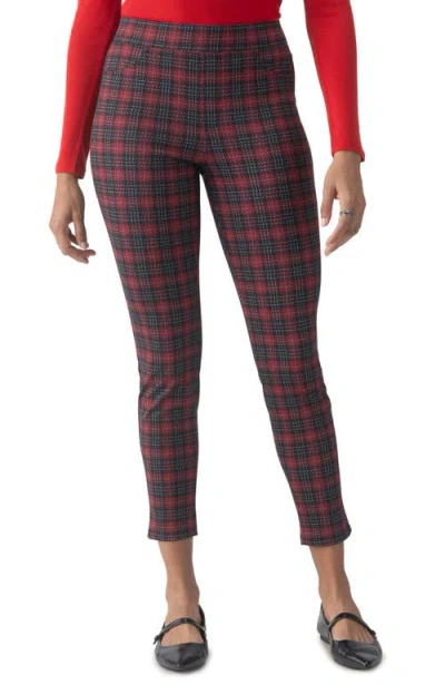 Sanctuary Runway High Waist Skinny Pants In Mars Red Check