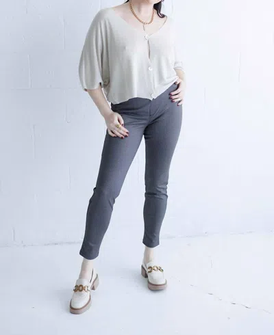 Sanctuary Runway Legging In Navy Micro Pin Check In Multi