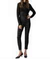 Sanctuary Runway Leggings In Garnet Plaid In Black
