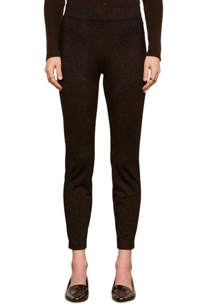 Sanctuary Runway Plaid Leggings In Brown