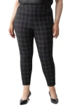 Sanctuary Runway Plaid Ponte Pocket Leggings In Garnet