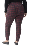 Sanctuary Runway Plaid Ponte Pocket Leggings In Mars Red