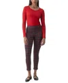 Sanctuary Runway High Waist Skinny Pants In Mars Red Check