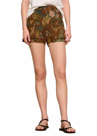 Sanctuary Rush Army Short With Cargo Pocket In Vintage Ivy In Multi