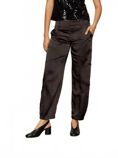 Sanctuary Sahara Satin Tapered Pant In Black In Brown