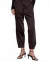 Sanctuary Sahara Satin Tappered Pant In Black In Brown