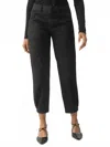 Sanctuary Sahara Tapered Stretch Cotton Utility Pants In Black