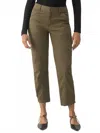 Sanctuary Sahara Tapered Stretch Cotton Utility Pants In Green