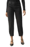 Sanctuary Sahara Tapered Stretch Cotton Utility Pants In Black