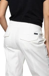 Sanctuary Sahara Tapered Stretch Cotton Utility Pants In Chalk