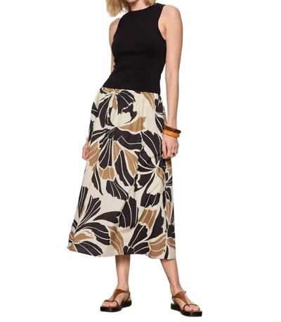 Sanctuary Sandbar Mix Media Dress In Lotus W/ Black