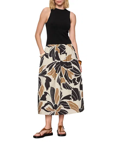 Sanctuary Sandbar Mix Media Midi Dress In Multi