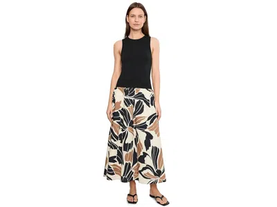 Sanctuary Sandbar Mix Media Midi Dress Women's Dress Lotus/black: Lg (us 10-12) In Pink
