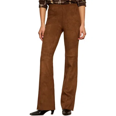 Sanctuary Sashay Faux Suede Pants In Brown