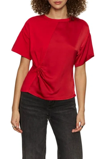 Sanctuary Satin Mix T-shirts In Purple