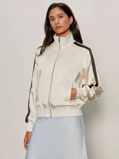 Sanctuary Satin Track Jacket In Collagen In Neutral